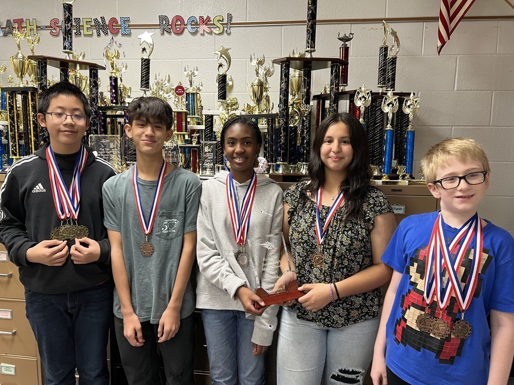 TMSCA Competition students with medals